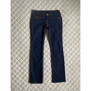 Y2K VTG True Religion‎ Women's Dark Wash Jeans Sz 26 Classic Grunge USA